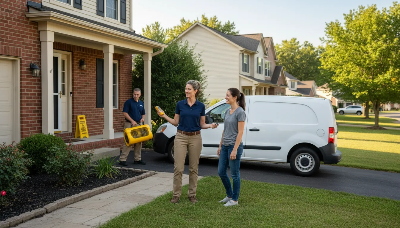 Residential water damage restoration in Rio, WI